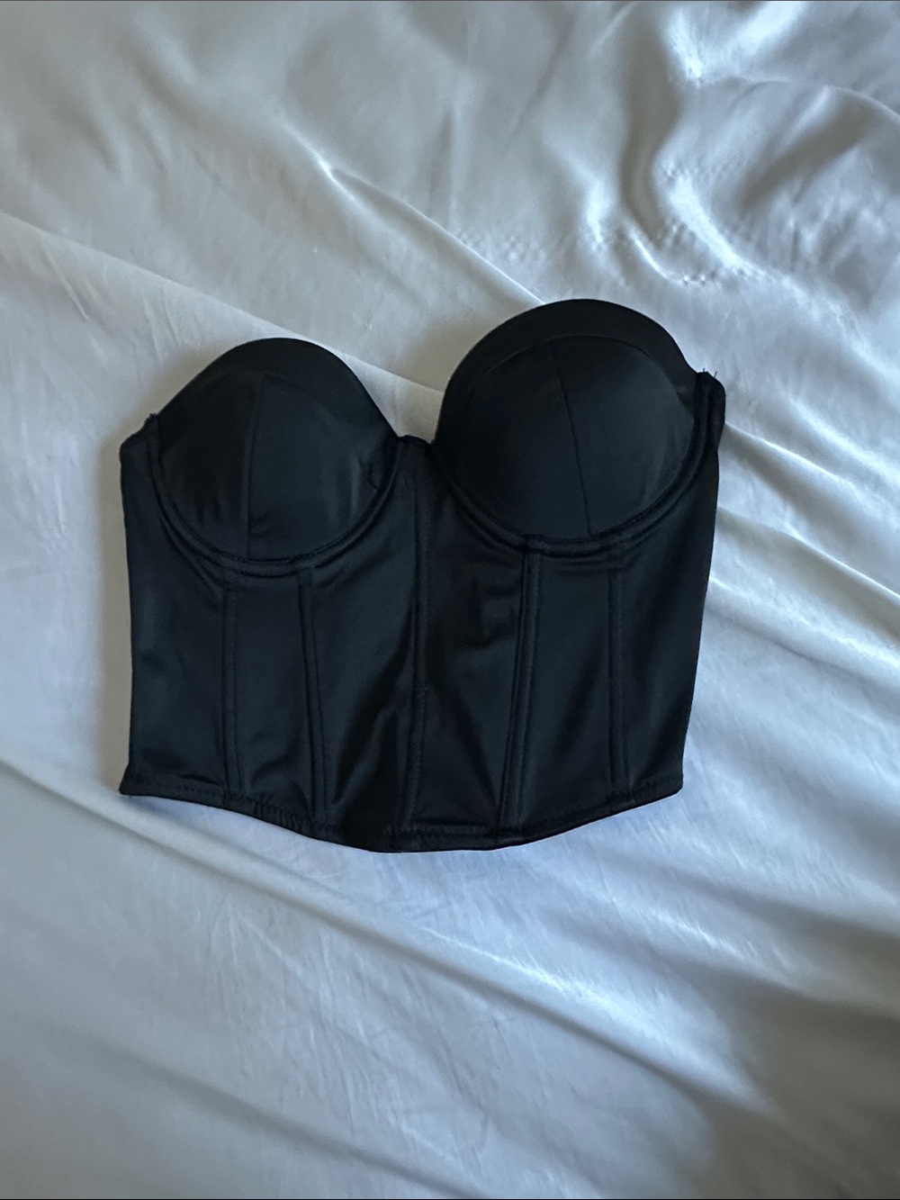 Black Bustier Corset Top - Women Intimates